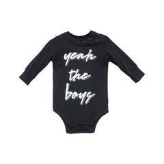 YEAH THE BOYS V2 BABY LONG SLEEVE ONESIE